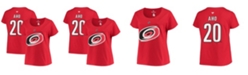 Fanatics Women's Branded Sebastian Aho Red Carolina Hurricanes Plus Size Name Number Scoop Neck T-shirt